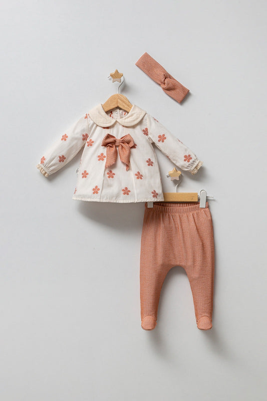 THREE-PIECE SET WITH FLOWER PRINT