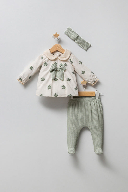 THREE-PIECE SET WITH FLOWER PRINT