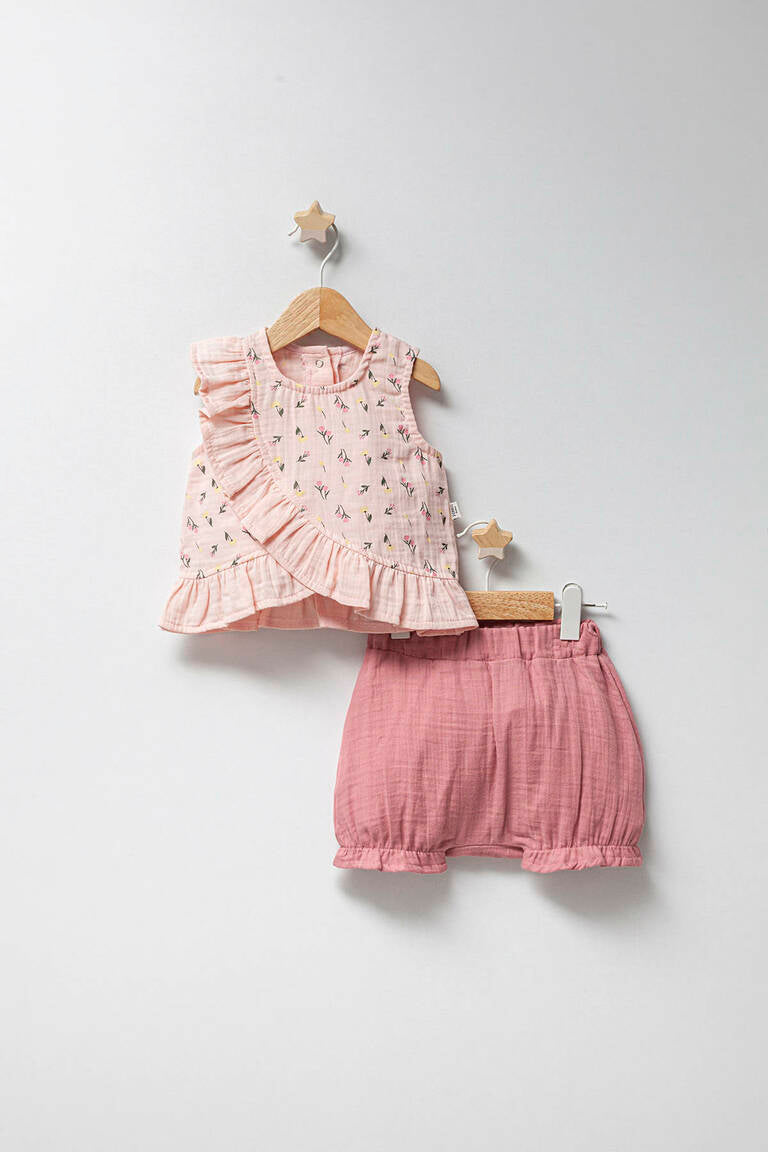 TWO-PIECE COTTON SET WITH FLASHES